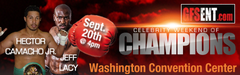 GFS Presents the Celebrity Weekend of Champions. September 18th-20th featuring Sugar Ray Leonard, Donnie Simpson, Mark